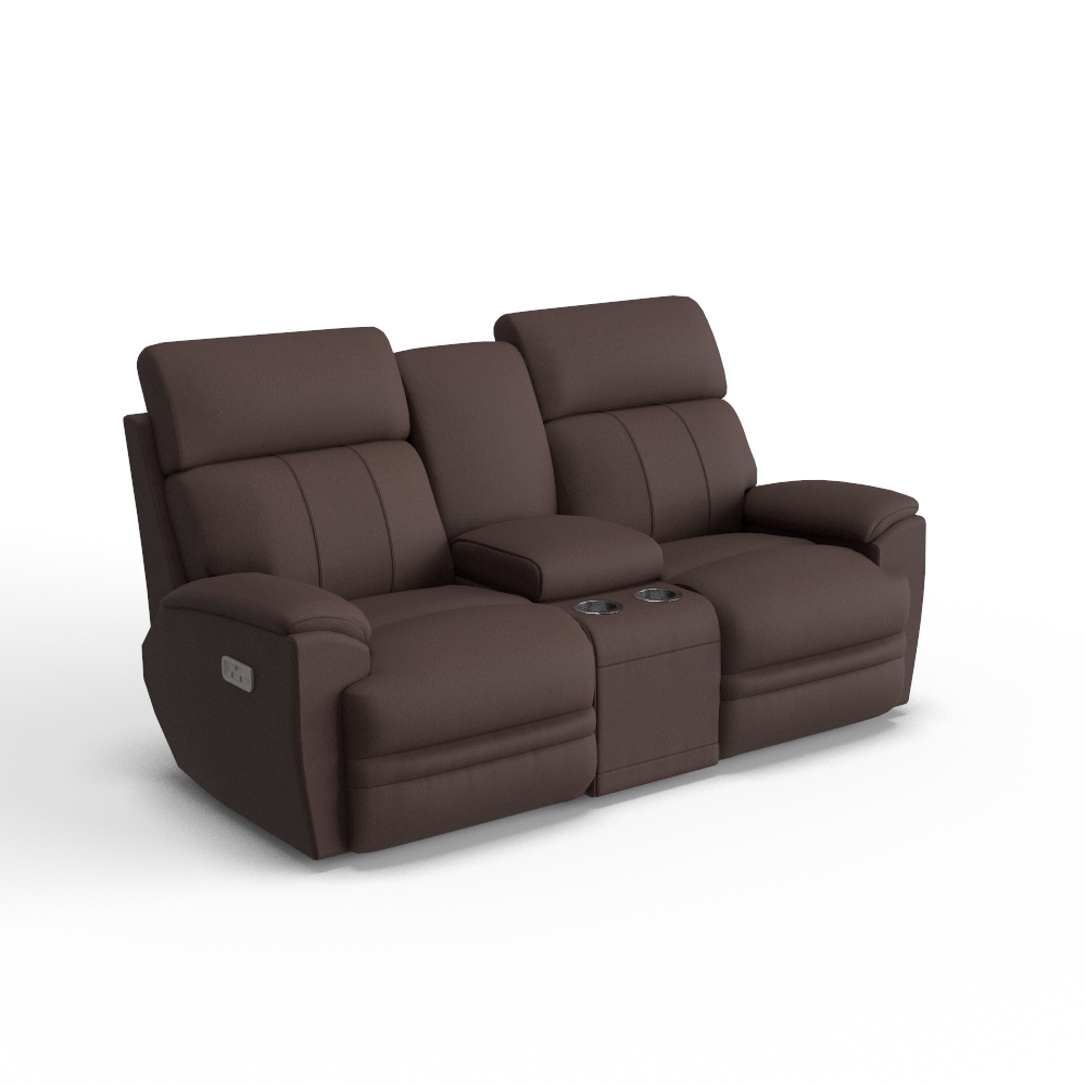 Talladega Power Reclining Loveseat w/ Headrest, Lumbar & Console, In Stock